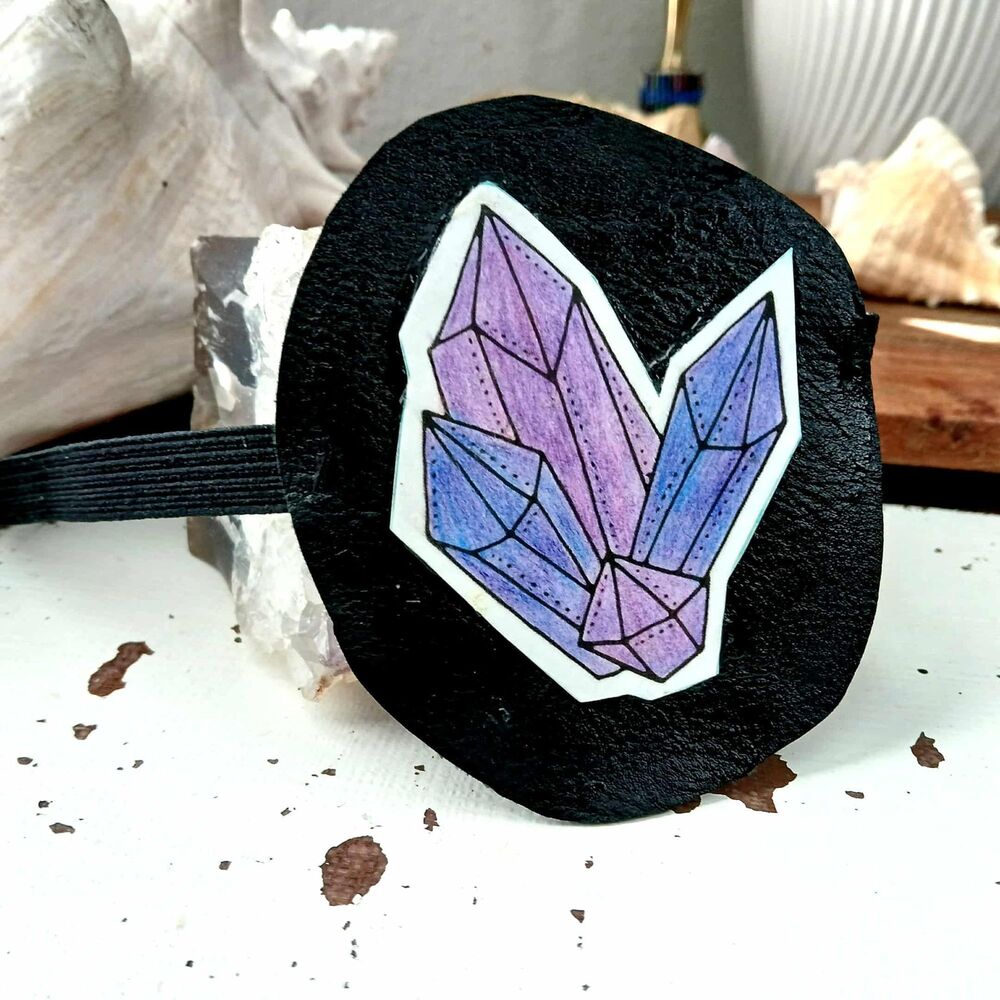 Crystal Eye Patch, Adjustable Vision Accessory, Ocular Aid, Costume Accessory